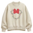 thumbnail image 1 of Disney - Christmas Lights Minnie Head - Women's Oversized Fleece Crew Sweatshirt, 1 of 4