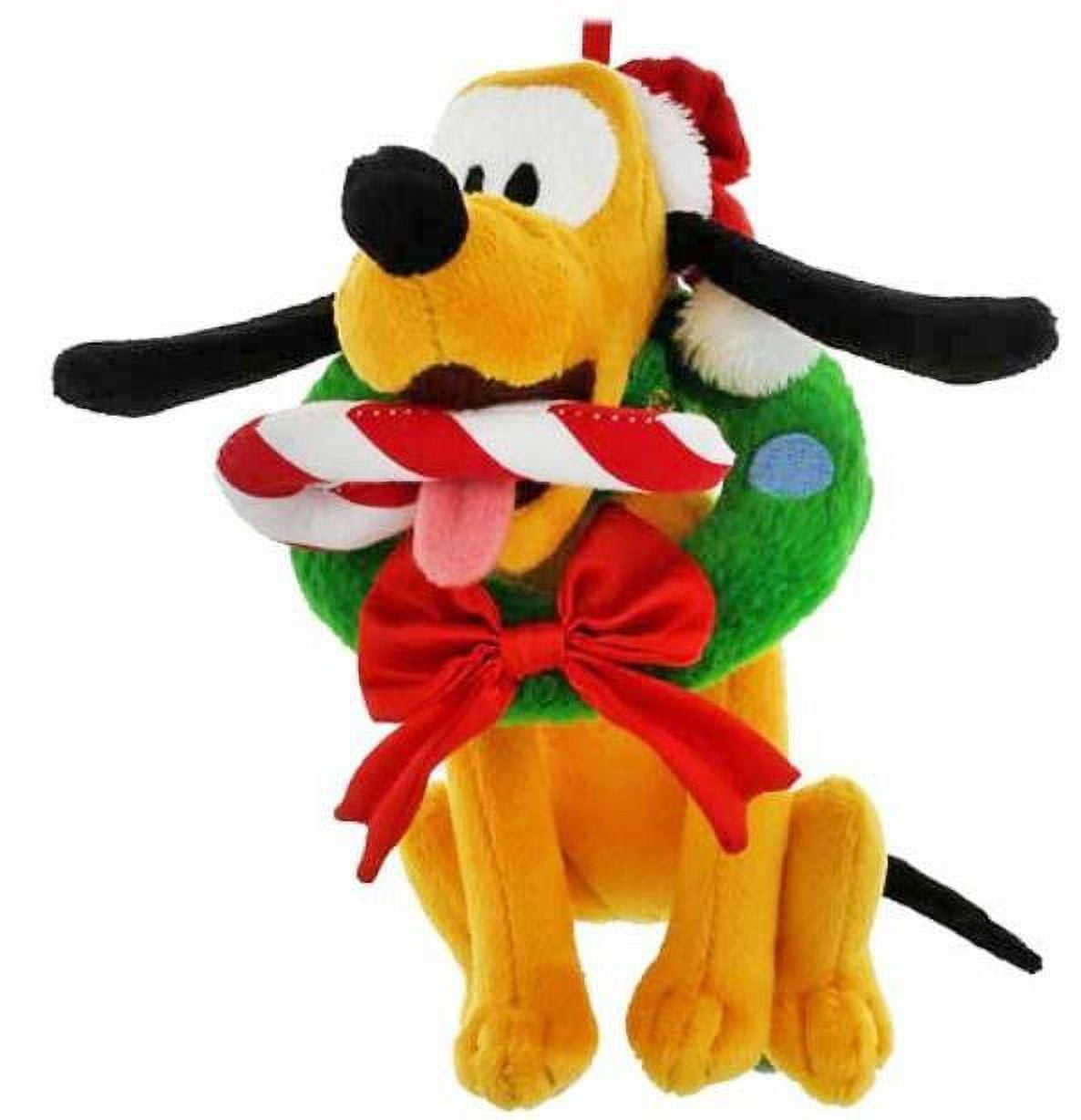 Disney Christmas Ornament Santa Pluto Plush