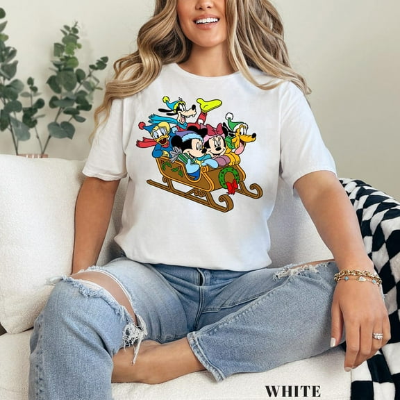 Disney Christmas Sleigh Ride Shirt, Disney Family Christmas Shirt, Mickey And Friends Christmas Shirt 241973S-5Xl Shirt