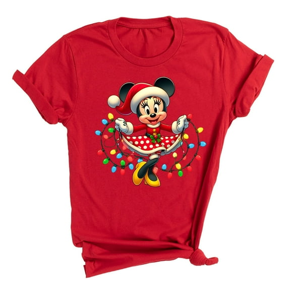 Disney Christmas T-Shirts – Holiday Mickey, Minnie, and Friends Shirts&nbsp;,Red Color,Size 2XL