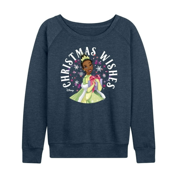 Disney - Christmas Wishes Tiana - Women's Lightweight French Terry Long Sleeve Shirt