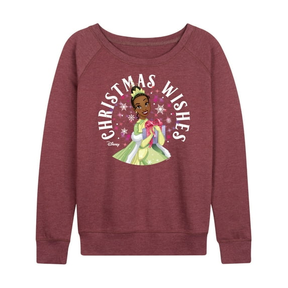 Disney - Christmas Wishes Tiana - Women's Lightweight French Terry Long Sleeve Shirt