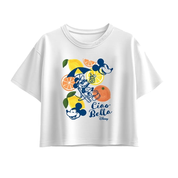 Disney - Ciao Bella Mickey - Youth Girls Boxy T-Shirt