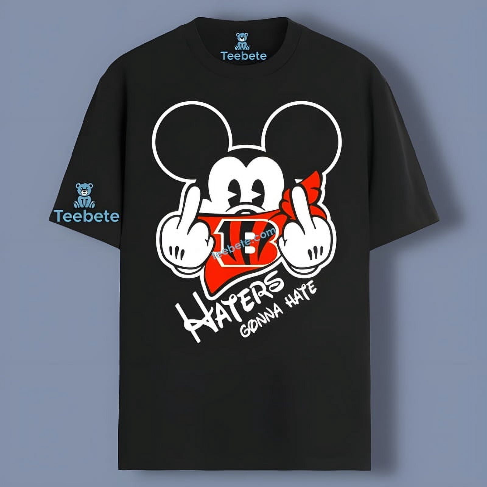 Disney Cincinnati Bengals Haters Gonna Hate Mickey Shirt - Walmart.com