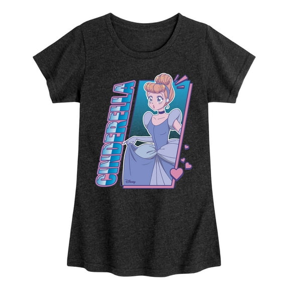 Disney - Cinderella Anime - Toddler & Youth Girls Short Sleeve Graphic T-Shirt