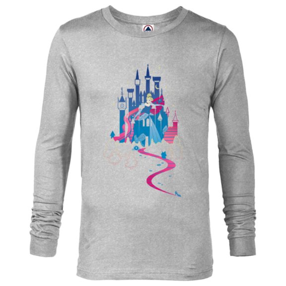 Disney Cinderella Castle T-Shirt - Long Sleeve T-Shirt for Men - Customized-Athletic Heather