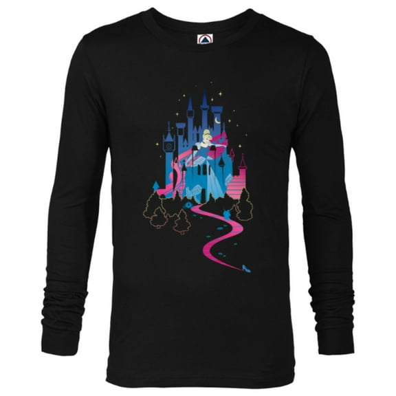 Disney Cinderella Castle T-Shirt - Long Sleeve T-Shirt for Men - Customized-Black