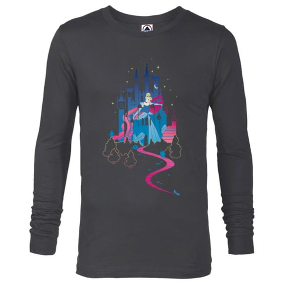 Disney Cinderella Castle T-Shirt - Long Sleeve T-Shirt for Men - Customized-Charcoal Heather