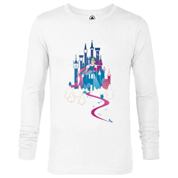 Disney Cinderella Castle T-Shirt - Long Sleeve T-Shirt for Men - Customized-White
