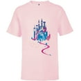 thumbnail image 1 of Disney Cinderella Castle T-Shirt - Short Sleeve T-Shirt for Kids - Customized-Soft Pink, 1 of 5