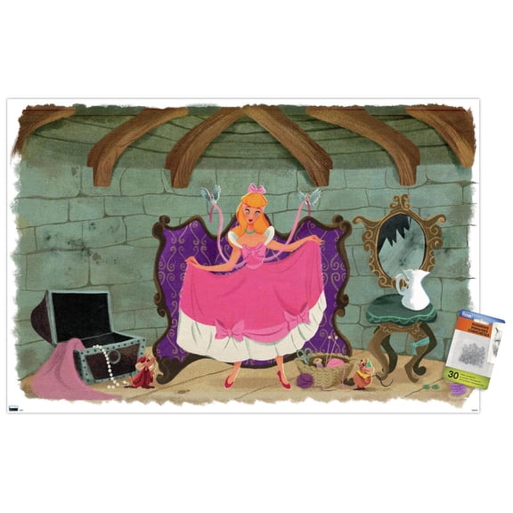 Disney Cinderella - Cinderella Attic Wall Poster with Pushpins, 22.375" x 34"