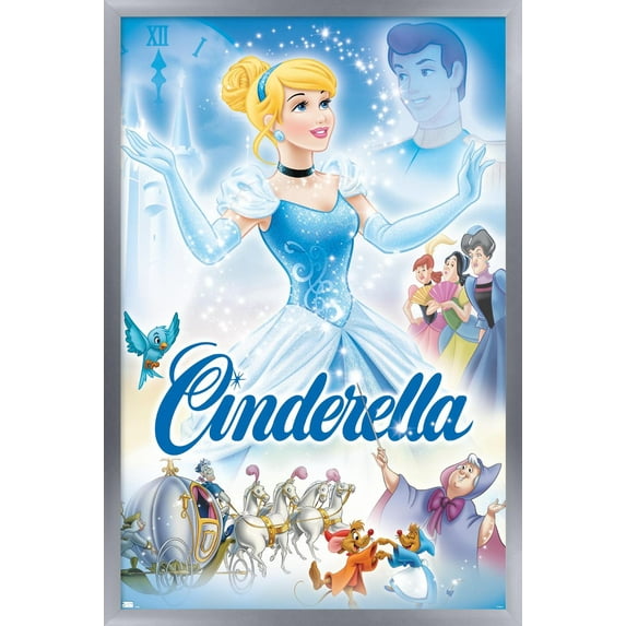 Disney Cinderella - Cover Wall Poster, 14.725" x 22.375" Framed