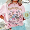 thumbnail image 1 of Disney Cinderella Est 1950 Comfort Colors 1 T-Shirt, Cinderella And Co Sewing Club Shirt, Disney Princess Sewing, Cinderella And Mice Tee,Blossom Color,Size 2XL, 1 of 2