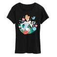 thumbnail image 1 of Disney - Cinderella Floral  - Women's Short Sleeve Graphic T-Shirt, 1 of 4