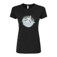 thumbnail image 1 of Disney Cinderella - Flowered Circle of The Princesses - Juniors Fitted Graphic T-Shirt, 1 of 5