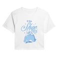 thumbnail image 1 of Disney - Cinderella If The Shoe Fits - Juniors Cropped Graphic T-Shirt, 1 of 4