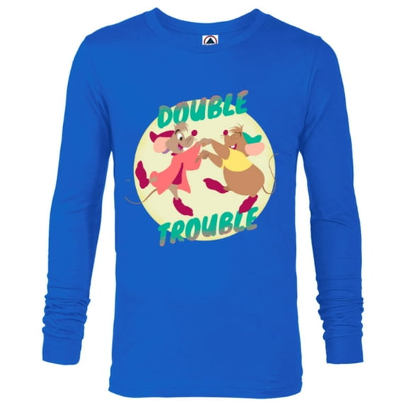 Disney Cinderella Jaq and Gus Double Trouble T-Shirt - Long Sleeve T-Shirt for Men - Customized-Royal