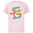 thumbnail image 1 of Disney Cinderella Jaq and Gus Double Trouble T-Shirt - Short Sleeve Cotton T-Shirt for Adults - Customized-Soft Pink, 1 of 5