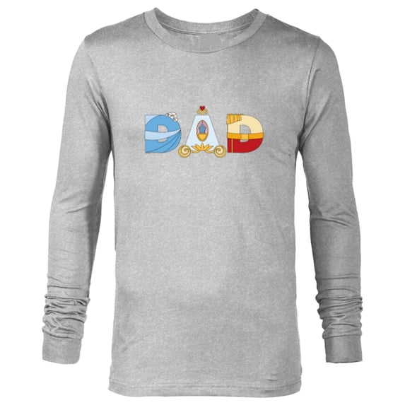 Disney Cinderella Letters Father’s Day Birthday Best Dad - Long Sleeve T-Shirt for Men - Customized-Athletic Heather