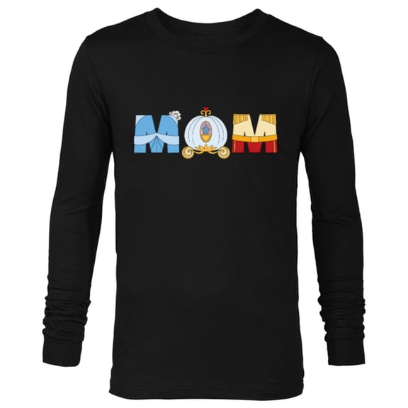 Disney Cinderella Letters Mother’s Day Birthday Best Mom - Long Sleeve T-Shirt for Men - Customized-Black
