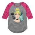 thumbnail image 1 of Disney Cinderella - Life Is A Ball - Toddler & Youth Girls Raglan Graphic T-Shirt, 1 of 4