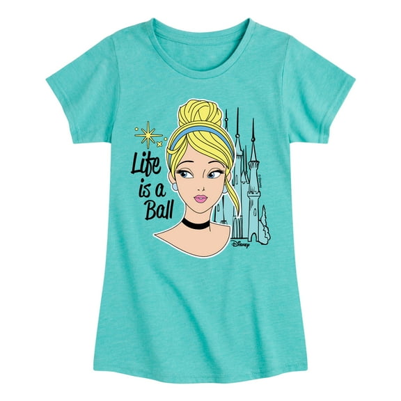 Disney Cinderella - Life Is A Ball - Toddler & Youth Girls Short Sleeve Graphic T-Shirt