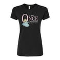 thumbnail image 1 of Disney Cinderella - Once Upon A Time with A Prince - Juniors Fitted Graphic T-Shirt, 1 of 5