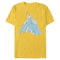 thumbnail image 1 of Disney Cinderella T-Shirt- Short Sleeve Blended T-Shirt for Adults - Customized-Yellow, 1 of 5