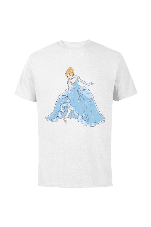 Cinderella T-Shirt - Short Sleeve Cotton T-Shirt for Adults - Customized-White