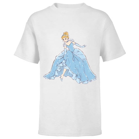 Disney Cinderella T-Shirt - Short Sleeve T-Shirt for Kids - Customized-White