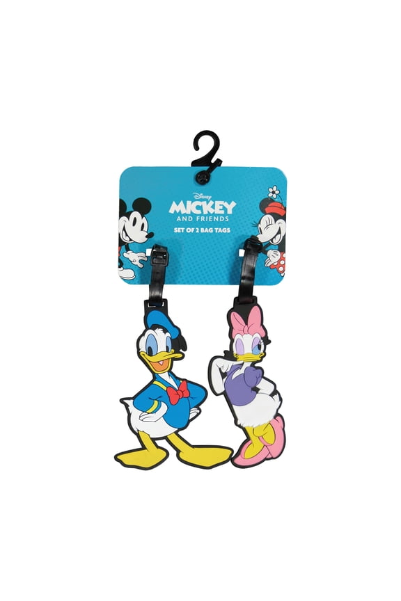 Classic 2-Piece Suitcase ID Tag Set with Adjustable Straps, Multi
