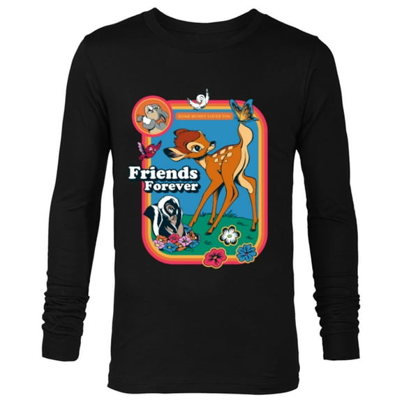 Disney Classic Bambi Friends Forever Vintage - Long Sleeve T-Shirt for Men - Customized-Black