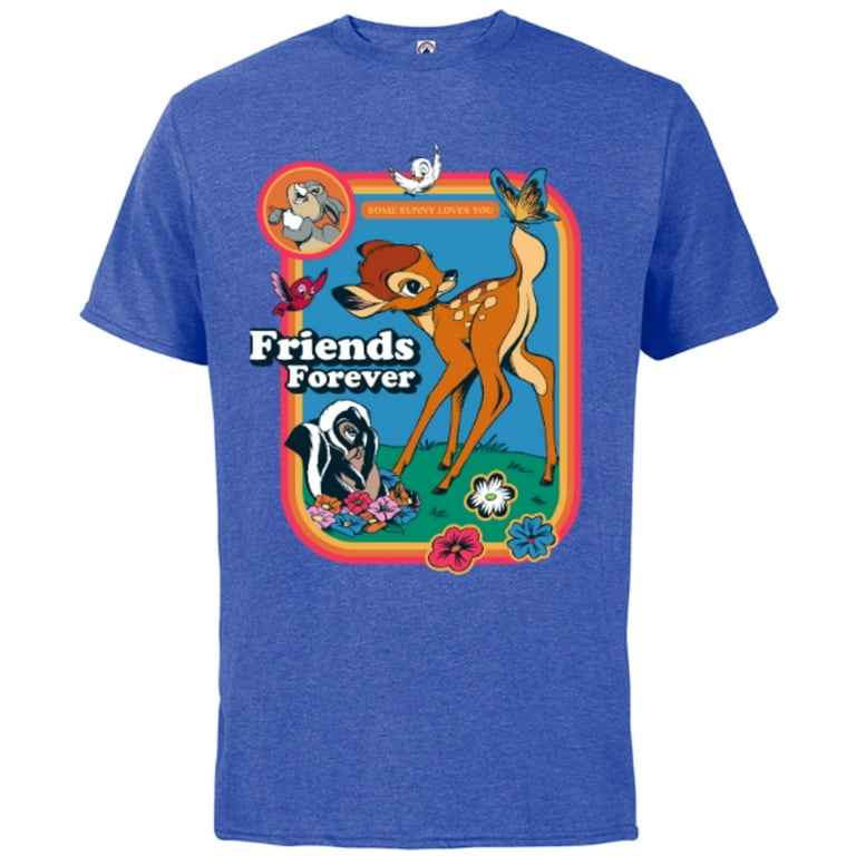 Disney Classic Bambi Friends Forever Vintage Short Sleeve Cotton