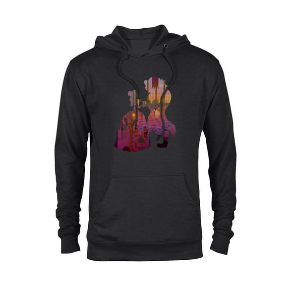 Disney Classic Beauty and the Beast Silhouette Dance - Pullover Hoodie for Adults – Customized-Black