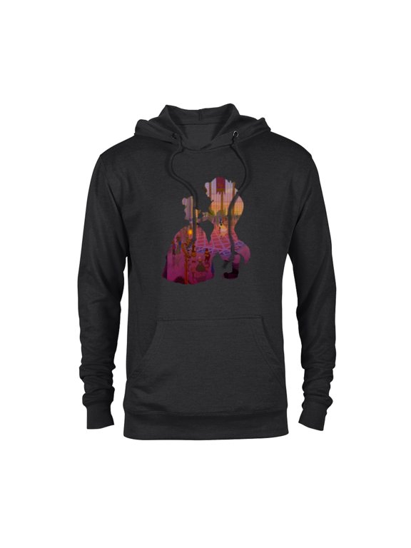 Disney Classic Beauty and the Beast Silhouette Dance - Pullover Hoodie for Adults – Customized-Black