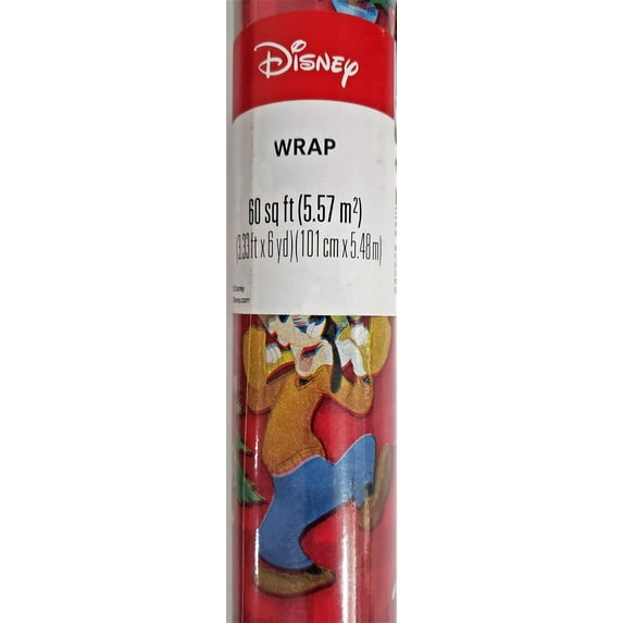 Disney Classic Characters Christmas Roll of Gift Wrap 60 Sq. Ft.
