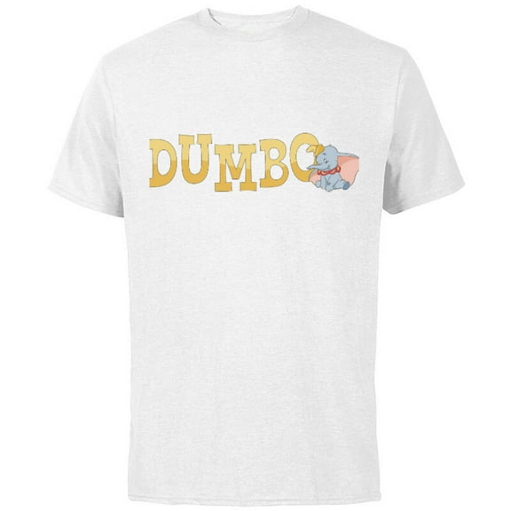 Disney Classic Dumbo Baby Circus Elephant - Short Sleeve Cotton T-Shirt for Adults - Customized-White