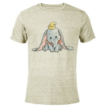 Disney Classic Dumbo Baby Elephant - Short Sleeve Blended T-Shirt for Adults - Customized-Yellow
