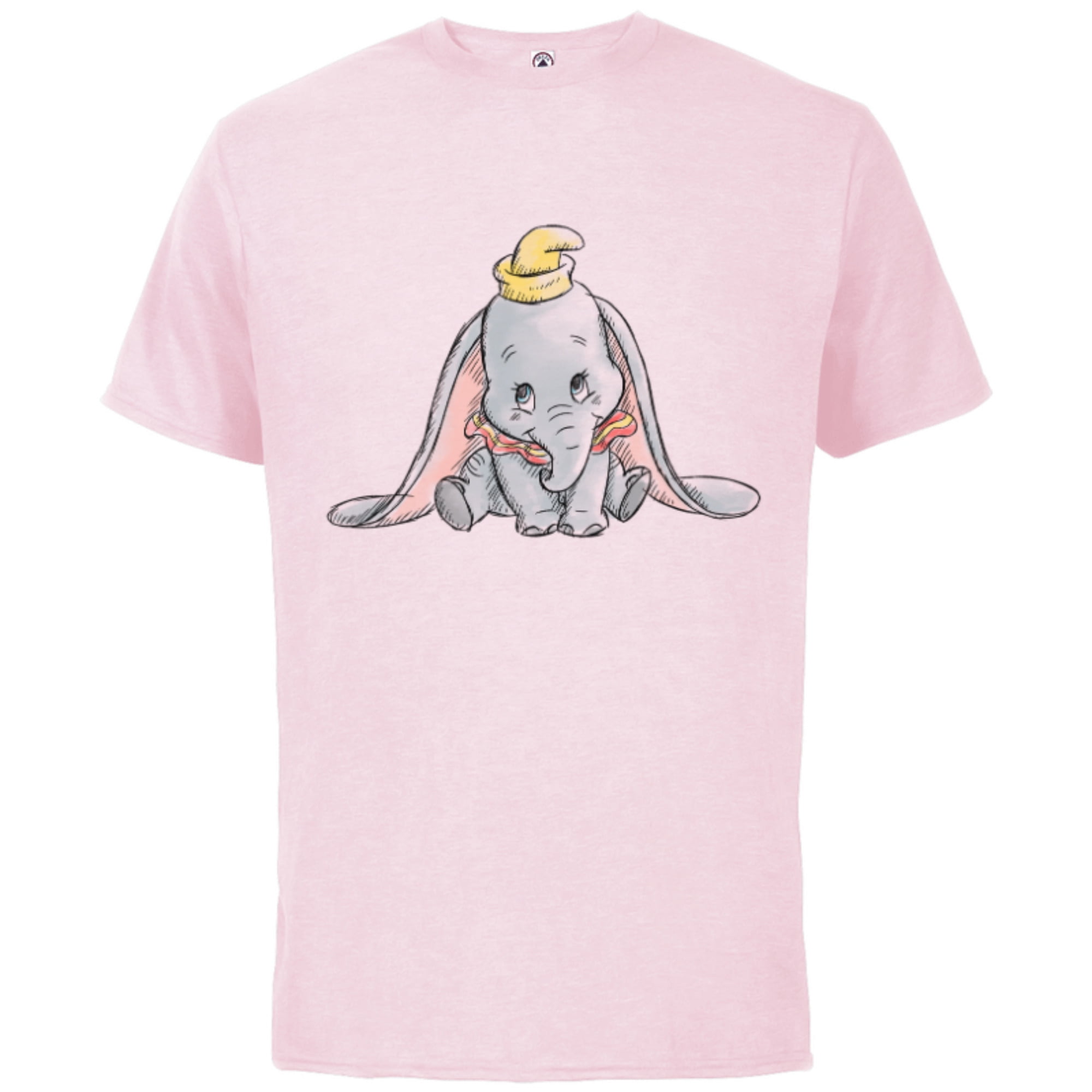 Adults - Dumbo Cotton Sleeve Baby Disney - Short Customized-White Classic Elephant for T-Shirt