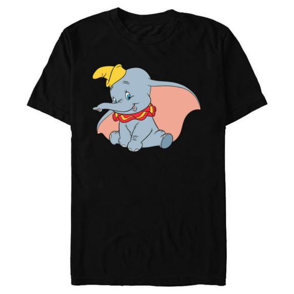 Disney Classic Dumbo Circus Elephant - Short Sleeve Blended T-Shirt for Adults - Customized-Black