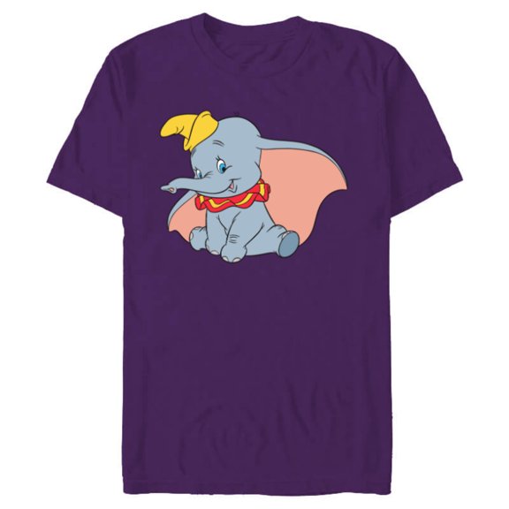 Disney Classic Dumbo Circus Elephant - Short Sleeve Blended T-Shirt for Adults - Customized-Purple