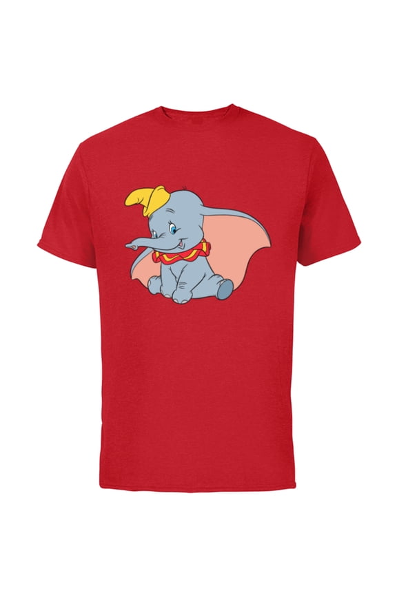 Classic Dumbo Circus Elephant - Short Sleeve Cotton T-Shirt for Adults - Customized-Red