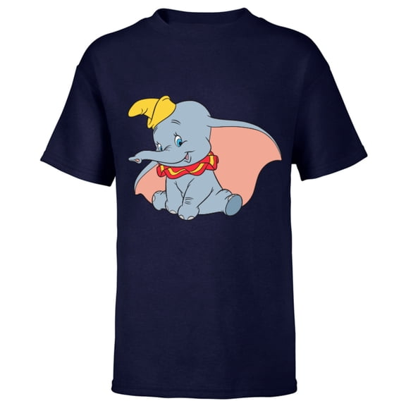 Disney Classic Dumbo Circus Elephant - Short Sleeve T-Shirt for Kids - Customized-Navy