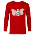 thumbnail image 1 of Disney Classic Dumbo Cute Baby Elephant - Long Sleeve T-Shirt for Men - Customized-New Red, 1 of 5