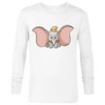 thumbnail image 1 of Disney Classic Dumbo Cute Baby Elephant - Long Sleeve T-Shirt for Men - Customized-White, 1 of 5