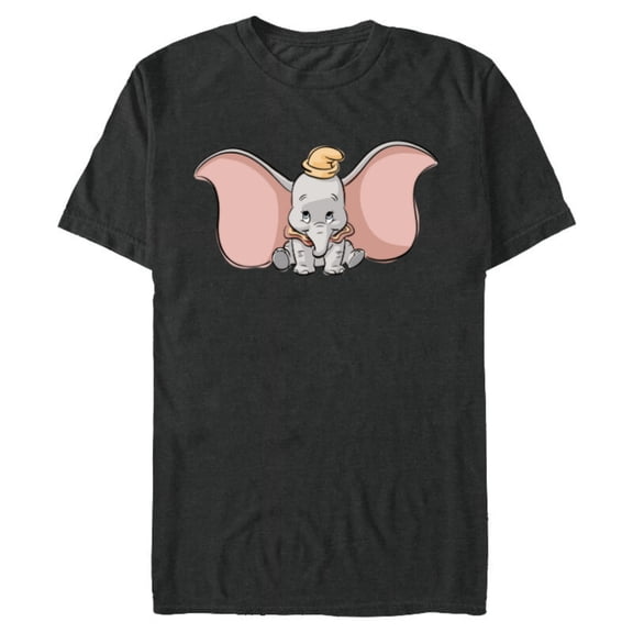 Disney Classic Dumbo Cute Baby Elephant - Short Sleeve Blended T-Shirt for Adults - Customized-Dark Heather