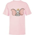 thumbnail image 1 of Disney Classic Dumbo Cute Baby Elephant - Short Sleeve T-Shirt for Kids - Customized-Soft Pink, 1 of 5