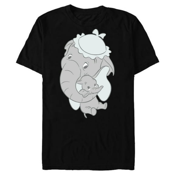 Disney Classic Dumbo Mrs. Jumbo Mother’s Day - Short Sleeve Blended T-Shirt for Adults - Customized-Black