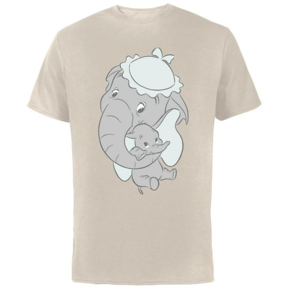 Disney Classic Dumbo Mrs. Jumbo Mother’s Day - Short Sleeve Cotton T-Shirt for Adults - Customized-Natural