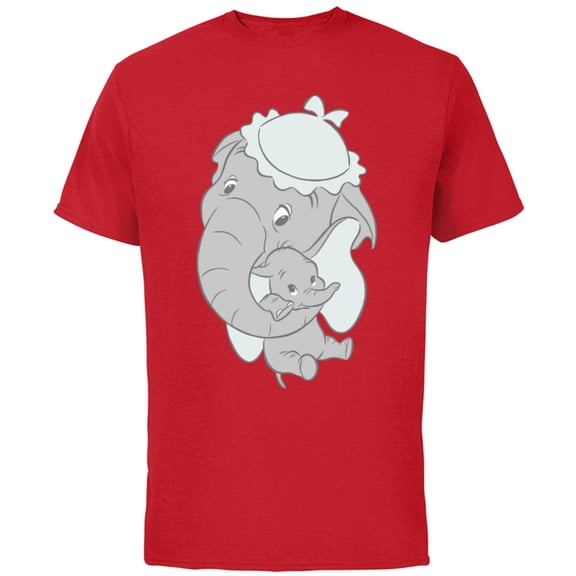 Disney Classic Dumbo Mrs. Jumbo Mother’s Day - Short Sleeve Cotton T-Shirt for Adults - Customized-Red